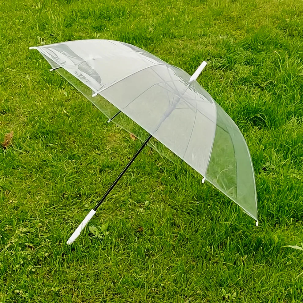 Transparent Dome Umbrella ā Windproof with Comfortable Curved Handle